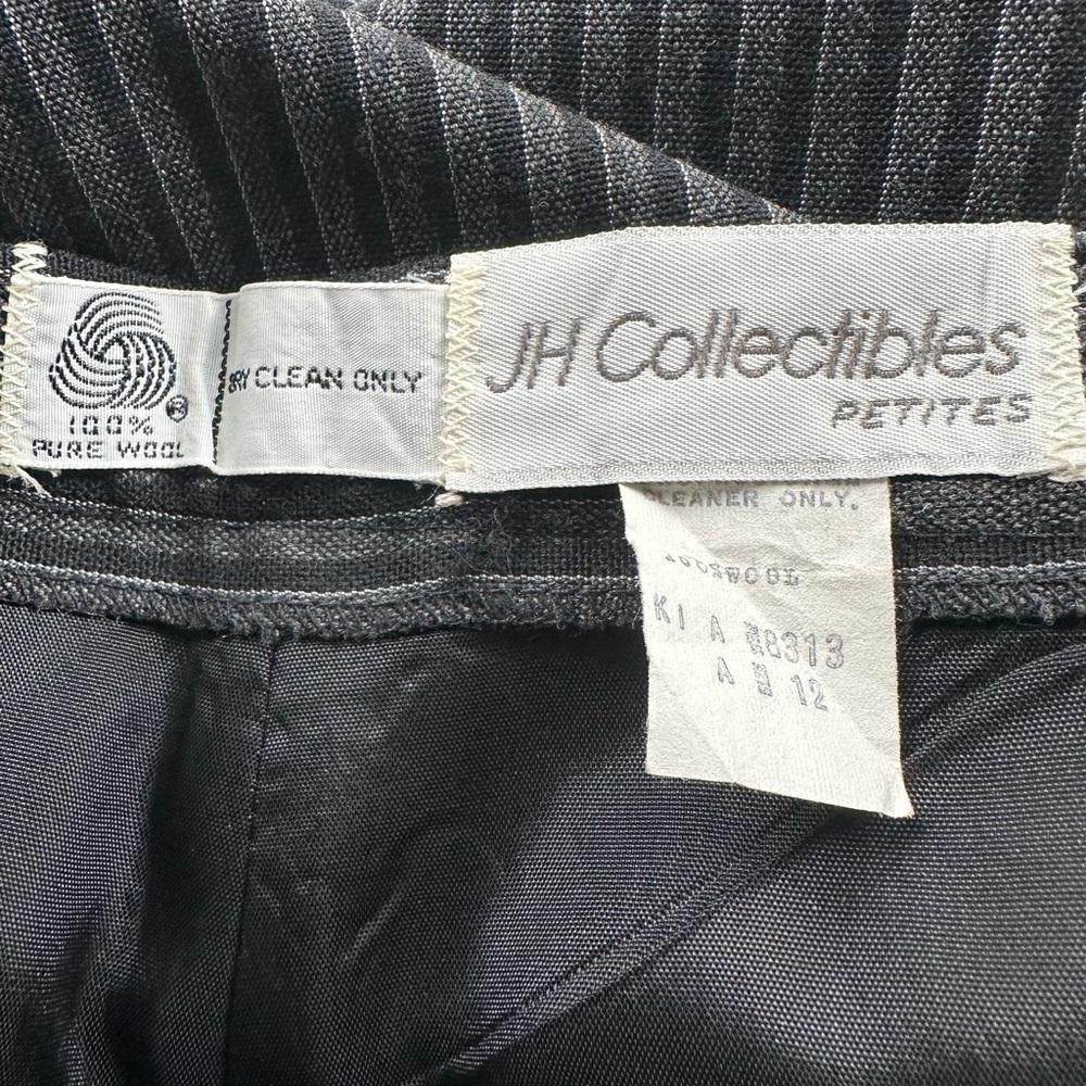 VTG USA Union Made Wool Pin Striped Midi Skirt JH Collectibles Petites - Picture 9 of 11